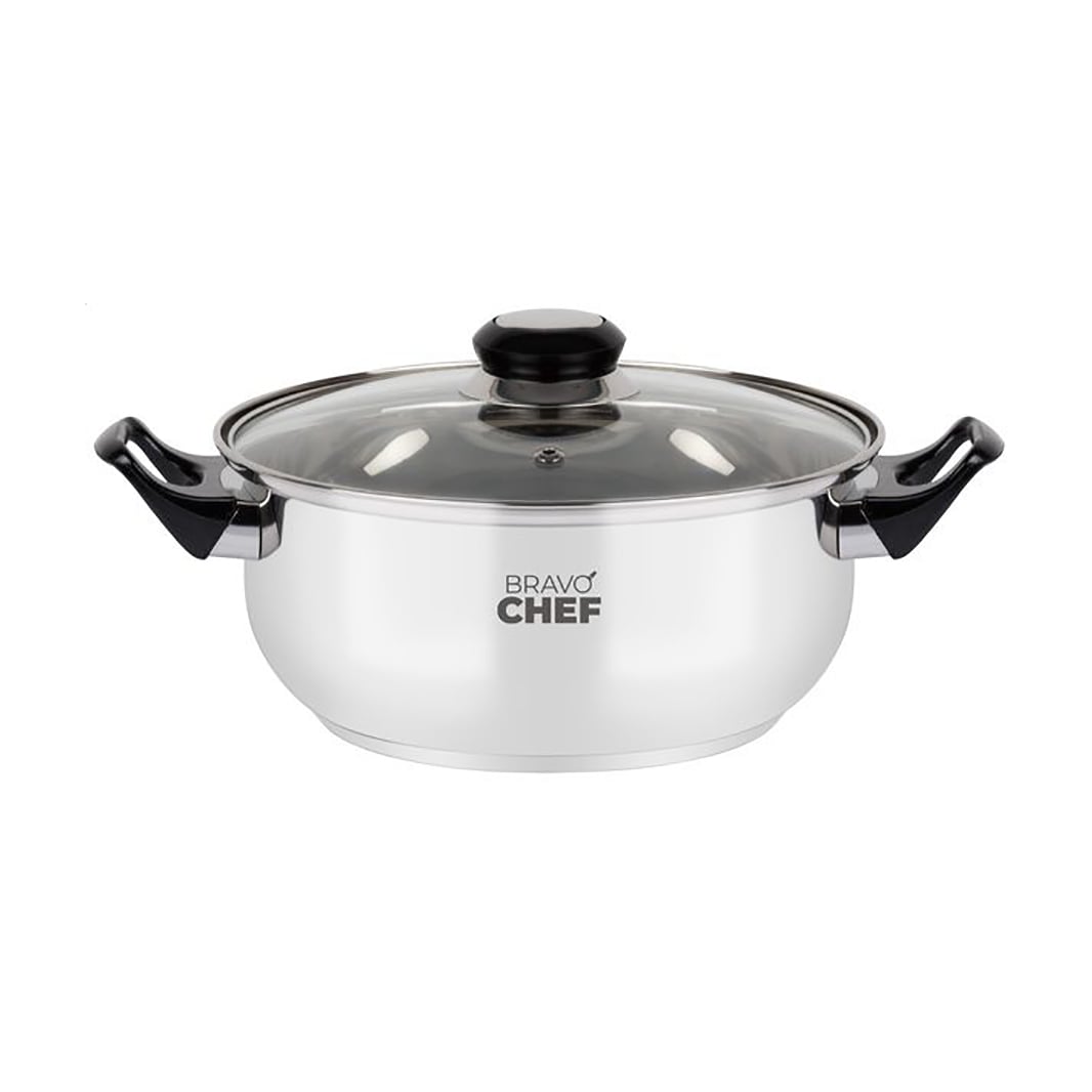 Каструля BRAVO CHEF з кришкою, з бакелітовими ручками, 18 см, 1.6 л (BC-2002-18)